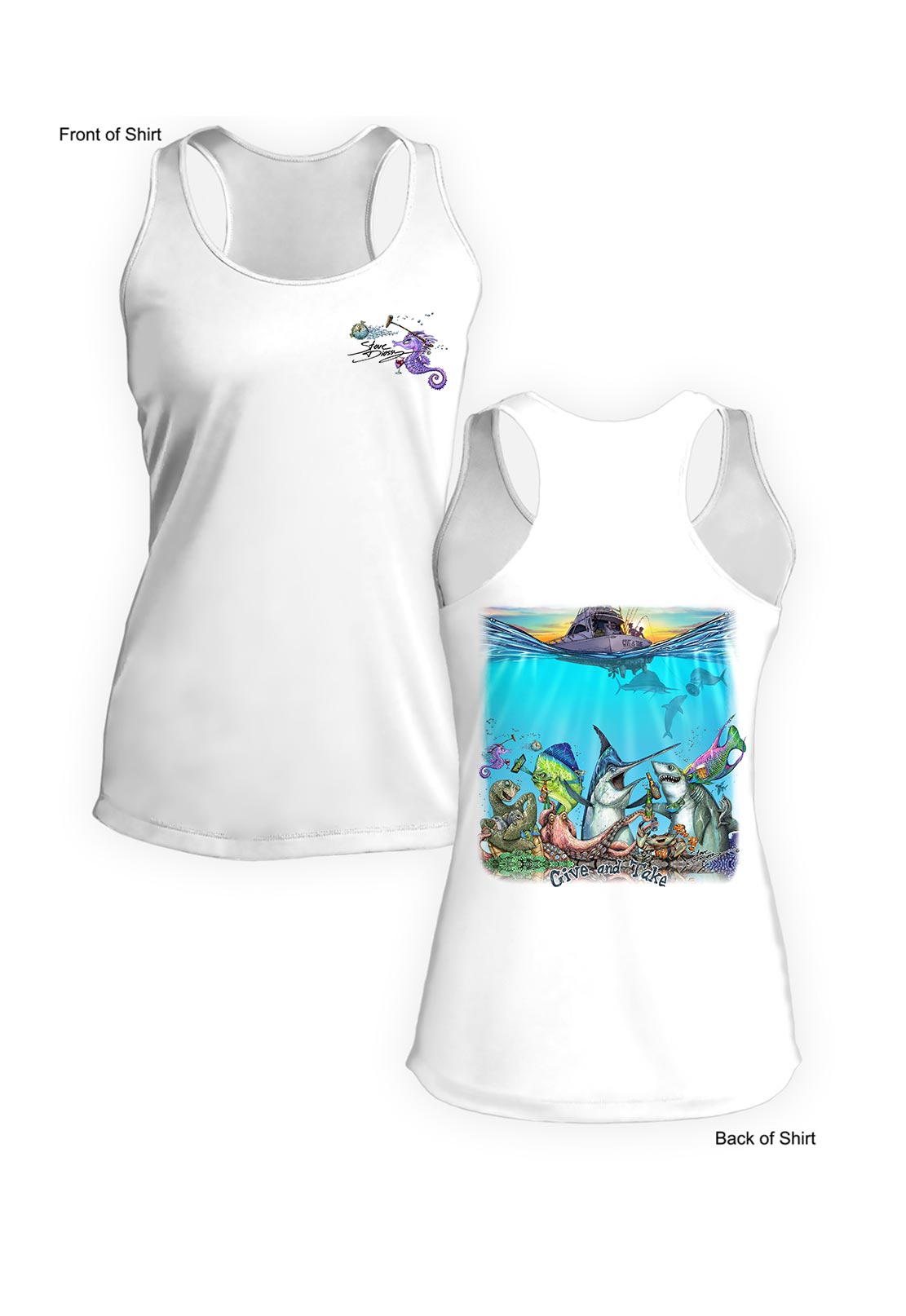 Give & Take - Ladies Racerback Tank-100% Polyester